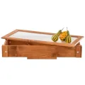 ITA Frühbeet Aufsatz aus Holz 80x37x10 cm Braun - Frühbeetkasten - Wetterfest - Polycarbonat Fenster - Made in EU - FSC Holz - Frühbeetaufsatz - Perfekt Hochbeete - Thumbnail 7