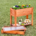 ITA Frühbeet Aufsatz aus Holz 80x37x10 cm Braun - Frühbeetkasten - Wetterfest - Polycarbonat Fenster - Made in EU - FSC Holz - Frühbeetaufsatz - Perfekt Hochbeete - Thumbnail 10