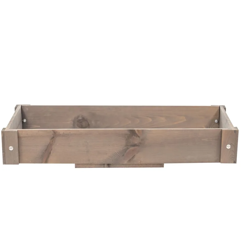 ITA Frühbeet Aufsatz aus Holz 80x37x10 cm Grau - Frühbeetkasten - Wetterfest - Polycarbonat Fenster - Made in EU - FSC Holz - Frühbeetaufsatz - Perfekt Hochbeete – Bild 3