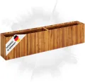 DELUKE Hochbeet aus Holz Jona | 200x30x25cm, Akazienholz | Hochbeet für Garten Hochbeet Holz Gartenbeet hoch Kräuterbeet XXL Blumenbeet Gemüsebeet groß Garten - Thumbnail 8