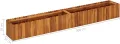 DELUKE Hochbeet aus Holz Jona | 200x30x25cm, Akazienholz | Hochbeet für Garten Hochbeet Holz Gartenbeet hoch Kräuterbeet XXL Blumenbeet Gemüsebeet groß Garten - Thumbnail 3