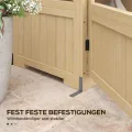 Outsunny Frühbeet aus Holz Abschließbar Gewächshaus Treibhaus mit 4 Ebenen, Dachfenster, Frühbeetkasten mit Doppeltür, für Garten, Balkon, Natur, 100 x 56,5 x 178 cm - Thumbnail 8
