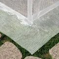 TOOLPORT Foliengewächshaus Gewächshaus 3x6m stabil & langlebig mit Fenster - reißfeste PE Plane 180g/m² weiß transparent - Thumbnail 8