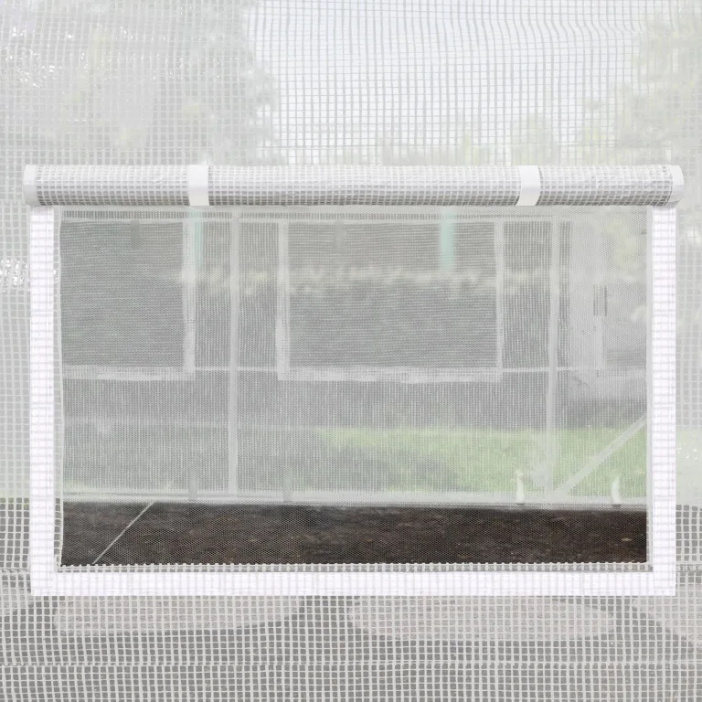 TOOLPORT Foliengewächshaus Gewächshaus 4x6m stabil & langlebig mit Fenster - reißfeste PE Plane 180g/m² weiß transparent – Bild 9