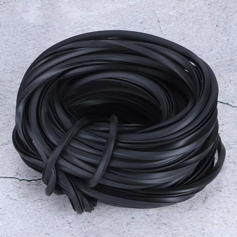 Gummidichtungsstreifen, Schwarzer Gewächshaus-Gummistreifen, Glasdichtung, Gummileitung, Kabel, Gewächshaus-Zubehör, Zubehör für Wetterfeste Dichtung (18 Meter) – Bild 1
