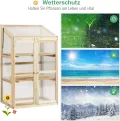 GOPLUS Frühbeet, Frühbeetkasten mit Abdeckung, Gewächshaus aus Tannenholz & Polycarbonat, Hochbeet Treibhaus für Garten & Balkon, 60 x 45 x 100 cm - Thumbnail 5