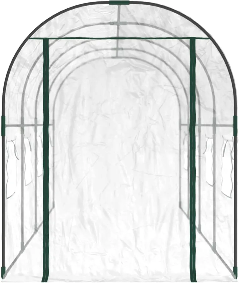 Gecheer Gewächshaus Foliengewächshaus Tomatenhaus Transparent 160x400x190 cm PVC & Stahl – Bild 3