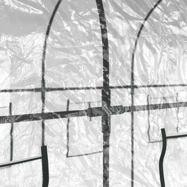 Gecheer Gewächshaus Foliengewächshaus Tomatenhaus Transparent 160x400x190 cm PVC & Stahl – Bild 5