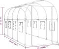 Gecheer Gewächshaus Foliengewächshaus Tomatenhaus Transparent 160x400x190 cm PVC & Stahl - Thumbnail 6