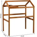 dobar® Rankturm-Aufsatz für Tomaten und Erdbeeren mit Ablage - Rankturm Holz für Hochbeet Kubus 2.0-74 x 54 x 89 cm - Braun - Thumbnail 3