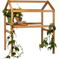 dobar® Hochbeet Kubus 2.0 inkl. Pflanzfolie und Ablage - Hochbeet für Garten aus Holz - 78 x 58 x 78 cm - Braun - Thumbnail 6