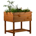 dobar® Hochbeet Kubus 2.0 inkl. Pflanzfolie und Ablage - Hochbeet für Garten aus Holz - 78 x 58 x 78 cm - Anthrazit - Thumbnail 10