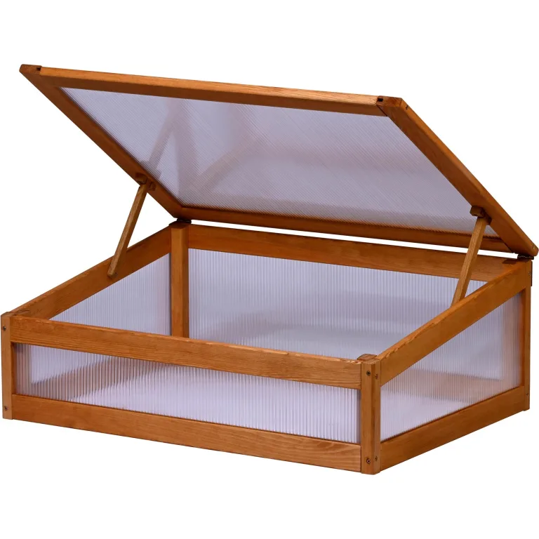 dobar® Frühbeetaufsatz aus Holz für Hochbeet Kubus 2.0 - Frühbeetkasten für Garten - 76 x 56 x 20 cm - Anthrazit – Bild 7