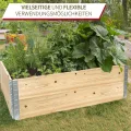 Schroth Home Hochbeet 120x80x40cm groß - rechteckig - Palettenrahmen aus Holz - Hochbeet für Garten - faltbar - steckbar & stapelbar - Aussenbereich (2X Hochbeetrahmen 120x80x40) - Thumbnail 5