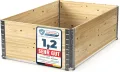 Schroth Home Hochbeet 120x80x40cm groß - rechteckig - Palettenrahmen aus Holz - Hochbeet für Garten - faltbar - steckbar & stapelbar - Aussenbereich (2X Hochbeetrahmen 120x80x40) - Thumbnail 8