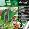 KESSER® Folien-Gewächshaus Stabil mit 12 Fenster mit Moskitonetz & Tür | Gartentunnel mit Rahmen aus verzinktem Stahl | Folientunnel 170g/m² inkl. Erdanker Handschuhen & Seilen | 600x300cm Grün – Bild 2