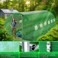 KESSER® Folien-Gewächshaus Stabil mit 12 Fenster mit Moskitonetz & Tür | Gartentunnel mit Rahmen aus verzinktem Stahl | Folientunnel 170g/m² inkl. Erdanker Handschuhen & Seilen | 600x300cm Grün - Thumbnail 9