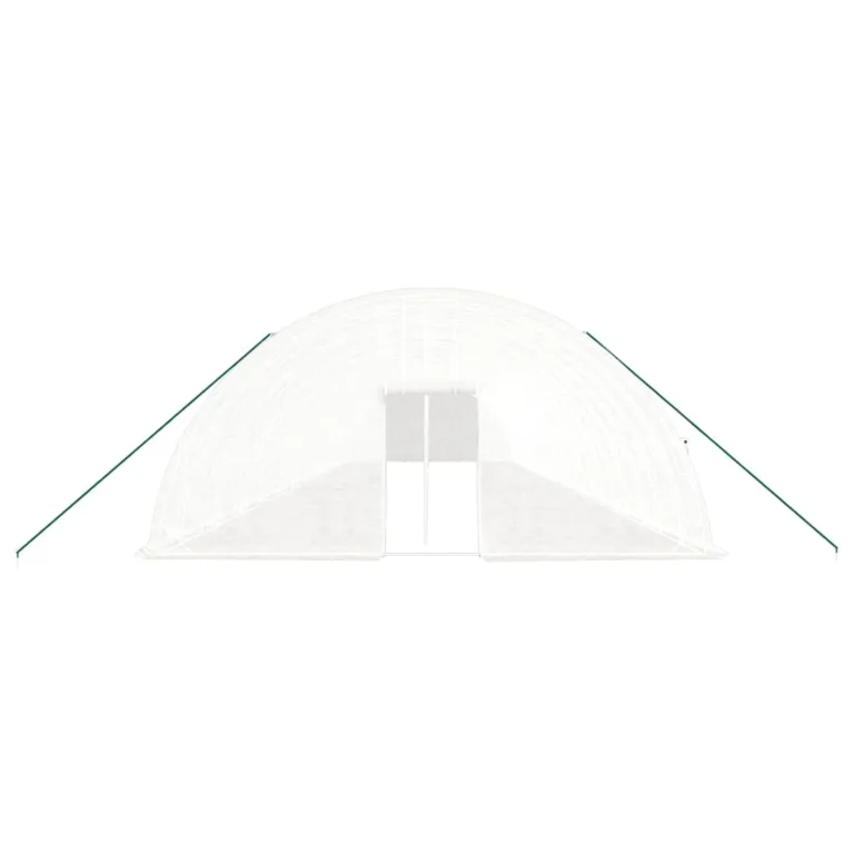 Rantry Gewächshaus mit Stahlrahmen, weiß, 144 m², 24 x 6 x 2,85 m, Möbel für Innen- und Außenbereiche, Haus und Wohnzimmer – Bild 4