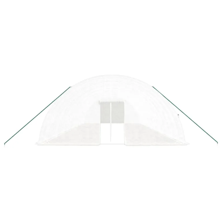 Rantry Gewächshaus mit Stahlrahmen, weiß, 96 m², 16 x 6 x 2,85 m, Möbel für Innen- und Außenbereiche, Haus und Wohnzimmer – Bild 4