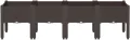 vidaXL Pflanzkasten, Blumenkübel mit Beinen Rattan-Optik, Pflanzkübel für Garten Terrasse, Blumenkasten Hochbeet Gemüsebeet, Braun 160x40x42cm PP - Thumbnail 6