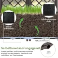 GOPLUS Blumenkasten mit Rankgitter, Hochbeet mit Spalier für Kletterpflanzen & Topfpflanzen, Tiefes Pflanzbeet mit Drainagelöchern für Balkon, Hinterhof & Garten (Braun, 80 x 40 x 122 cm) - Thumbnail 3