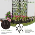 GOPLUS Blumenkasten mit Rankgitter, Hochbeet mit Spalier für Kletterpflanzen & Topfpflanzen, Tiefes Pflanzbeet mit Drainagelöchern für Balkon, Hinterhof & Garten (Braun, 80 x 40 x 122 cm) - Thumbnail 7