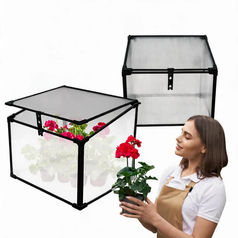 Frühbeet Mini Gewächshaus Pflanzenhaus - Aluminium & Polycarbonat, 180x51x51, schwarz - für Garten, Balkon und Terrasse, Winterfest, Stabil & Einfach zu Montieren - MAGNOLIA III – Bild 3