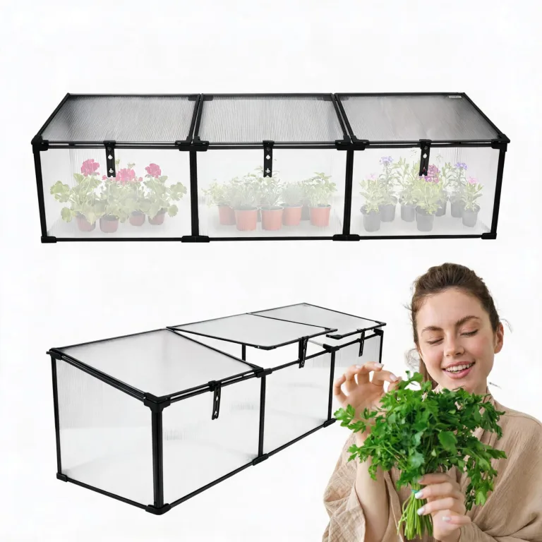 Frühbeet Mini Gewächshaus Pflanzenhaus - Aluminium & Polycarbonat, 180x51x51, schwarz - für Garten, Balkon und Terrasse, Winterfest, Stabil & Einfach zu Montieren - MAGNOLIA III – Bild 1