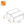 Frühbeet Mini Gewächshaus Pflanzenhaus - Aluminium & Polycarbonat, 100x100x48, schwarz - für Garten, Balkon und Terrasse, Winterfest, Stabil & Einfach zu Montieren - MAGNOLIA IV - Thumbnail 2