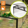 Frühbeet Mini Gewächshaus Pflanzenhaus - Aluminium & Polycarbonat, 100x100x48, schwarz - für Garten, Balkon und Terrasse, Winterfest, Stabil & Einfach zu Montieren - MAGNOLIA IV - Thumbnail 6