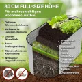 TTL GARDEN 160x80x80cm Spirit M Metall Hochbeet Silber - Stahl rostfrei verzinkt Wellblech ovale Form groß sehr stabil & wetterfest Garten Beet für Gemüse Kräuter Blumen Gartenbeet Gemüsebeet - Thumbnail 5