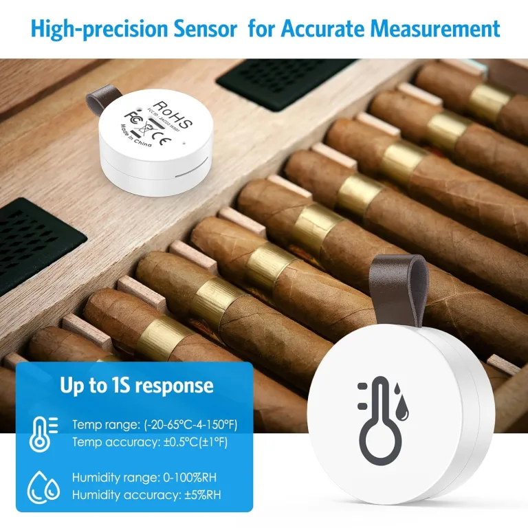 Brifit Mini Thermometer Hygrometer, Bluetooth Thermometer Hygrometer mit APP & Datenspeicherung, Digital Temperatur Feuchtigkeitssensor für Haus, Büro, Gewächshaus, Weinkeller, 2 Pack – Bild 2
