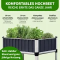 TTL GARDEN Superior M 80x50x80cm Hochbeet aus Metall - Anthrazit-Silber Alu + Stahl verzinkt & lackiert - Frühbeet Pflanzkasten Kräuterbeet Blumenbeet Blumenkasten für Garten Balkon Terrasse - Thumbnail 4