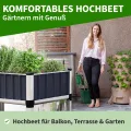 TTL GARDEN Superior M 80x50x80cm Hochbeet aus Metall - Anthrazit-Silber Alu + Stahl verzinkt & lackiert - Frühbeet Pflanzkasten Kräuterbeet Blumenbeet Blumenkasten für Garten Balkon Terrasse - Thumbnail 5