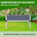 TTL GARDEN Superior XL 112x60x80cm Hochbeet aus Metall - Anthrazit-Silber Alu + Stahl verzinkt & lackiert - Frühbeet Pflanzkasten Kräuterbeet Blumenbeet Blumenkasten für Garten Balkon Terrasse - Thumbnail 5