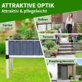 TTL GARDEN Superior XL 112x60x80cm Hochbeet aus Metall - Anthrazit-Silber Alu + Stahl verzinkt & lackiert - Frühbeet Pflanzkasten Kräuterbeet Blumenbeet Blumenkasten für Garten Balkon Terrasse - Thumbnail 6