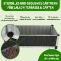 TTL GARDEN Superior XL 112x60x80cm Hochbeet aus Metall - Anthrazit-Silber Alu + Stahl verzinkt & lackiert - Frühbeet Pflanzkasten Kräuterbeet Blumenbeet Blumenkasten für Garten Balkon Terrasse - Thumbnail 3