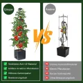 145cm Tomatentopf, 2 Pack Selbstbewässerung Tomatentopf mit Rankhilfe,Tomaten Rankhilfe mit Wasserspeicher，Höhe Einstellbar Tomatenturm，für Kletterpflanzen Gemüse Blumen Outdoor&Indoor - Thumbnail 5