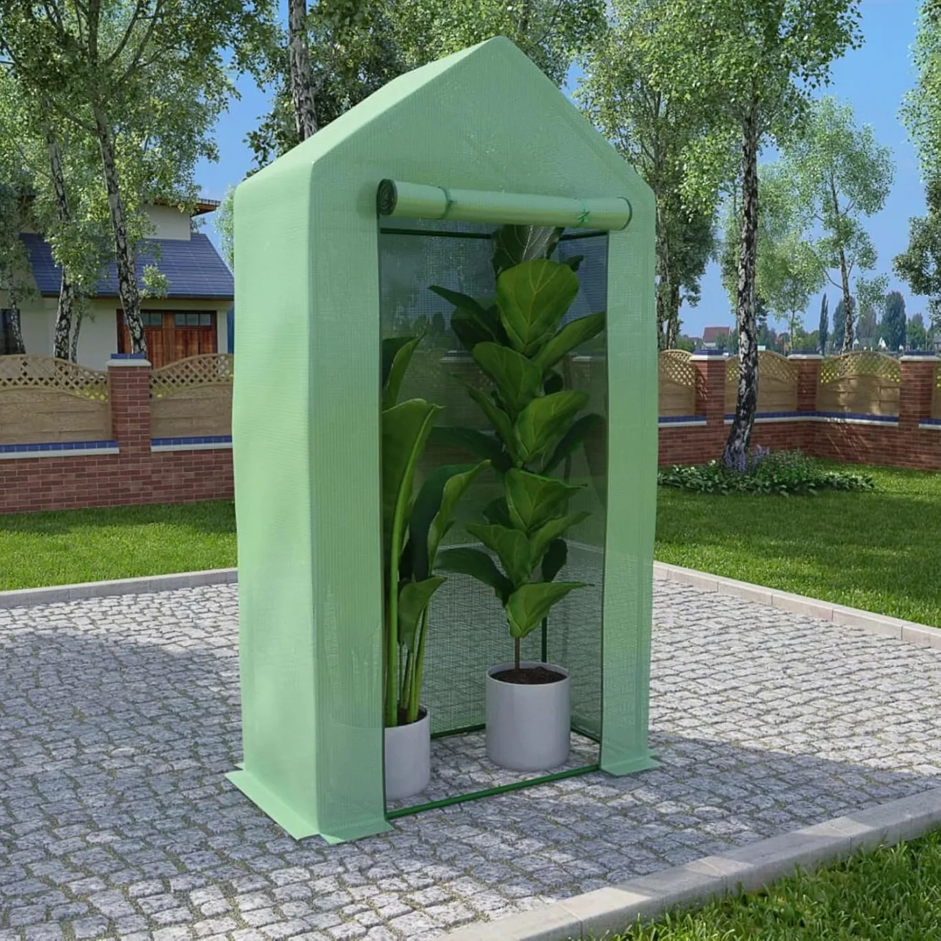 LAPOOH Gewächshaus mit Stahlrahmen 0,5 m² 1×0,5×1,9 m, Frühbeet, Tomatenhaus, Treibhaus, Greenhouse, Garten Zubehör - Bild 1
