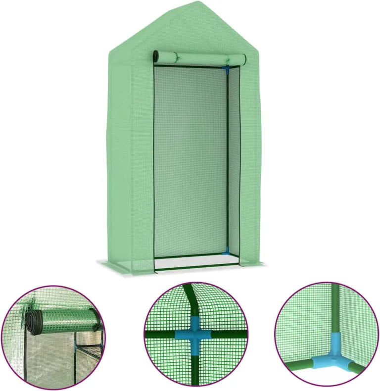 LAPOOH Gewächshaus mit Stahlrahmen 0,5 m² 1×0,5×1,9 m, Frühbeet, Tomatenhaus, Treibhaus, Greenhouse, Garten Zubehör – Bild 2