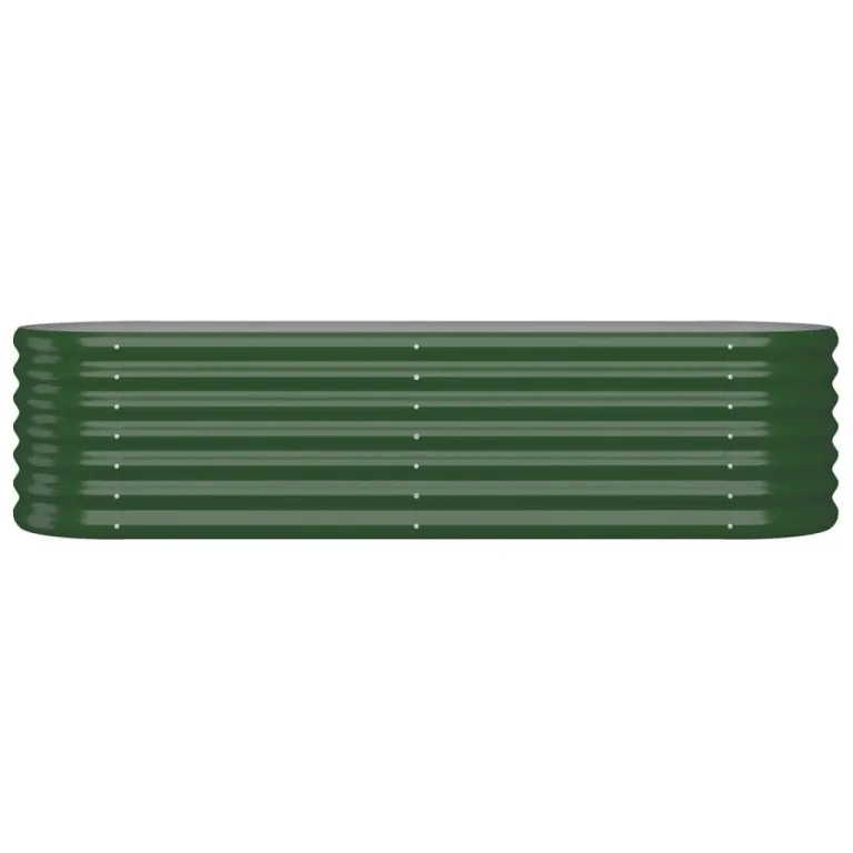 vidaXL Hochbeet, Wetterfestes Hochbeet für Garten Balkon Terrasse, Kräuterhochbeet zum Selber Bauen, Pflanzkasten aus Metall, Verzinkter Stahl Grün – Bild 5