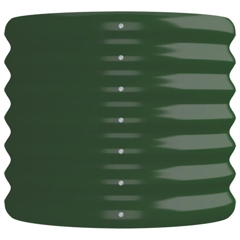 vidaXL Hochbeet, Wetterfestes Hochbeet für Garten Balkon Terrasse, Kräuterhochbeet zum Selber Bauen, Pflanzkasten aus Metall, Verzinkter Stahl Grün – Bild 6