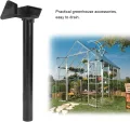 Gewächshaus Dachrinne Fallrohr Kit,2 Stück Gewächshaus Regenrinne Ablauf Rohr Gewächshaus Regenfallrohr Endstück Schuppen Entwässerung Fallrohr Zubehör 26mm - Thumbnail 2