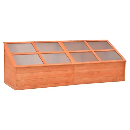 Homgoday Gewächshaus Holz 180x57x62cm Gewächshaus Gartenhaus Pflanzenkinderhaus Wintergarten Hinterhof Outdoor Garten Warmhaus Pflanzen Grow House Outdoor & Garten – Bild 7