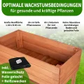 TTL GARDEN Balkon Hochbeet M 80x40x80cm aus Holz - Pflanzkasten & Blumenkasten mit Ablageboden & Folie - Tannenholz wetterfest - Pflanzbeet Kräuterbeet Blumenbeet für Garten Balkon Terrasse - Braun - Thumbnail 4