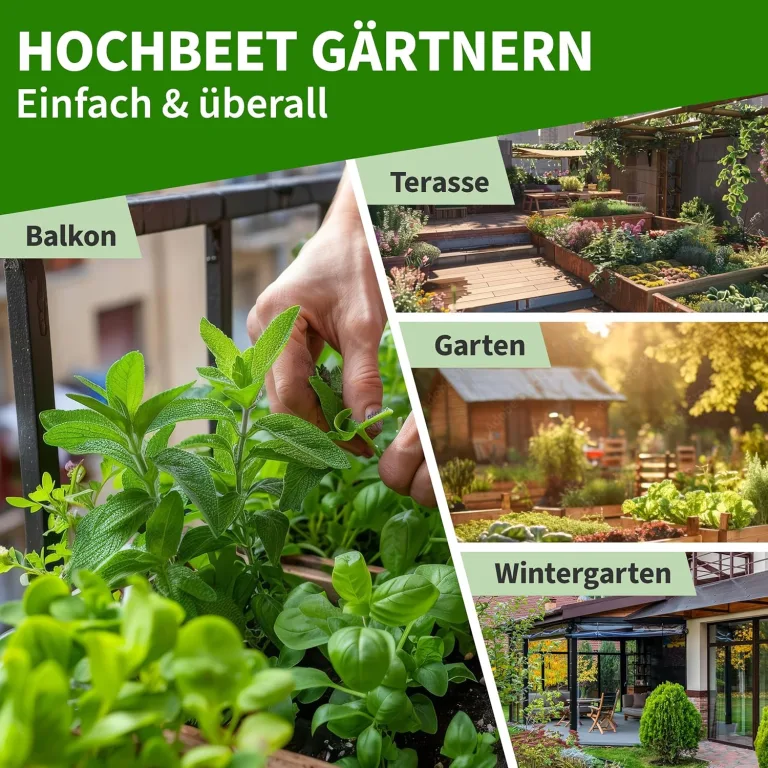 TTL GARDEN Balkon Hochbeet XL 120x40x80cm aus Holz - Pflanzkasten & Blumenkasten mit Ablageboden & Folie - Tannenholz wetterfest - Pflanzbeet Kräuterbeet Blumenbeet für Garten Balkon Terrasse Braun – Bild 7