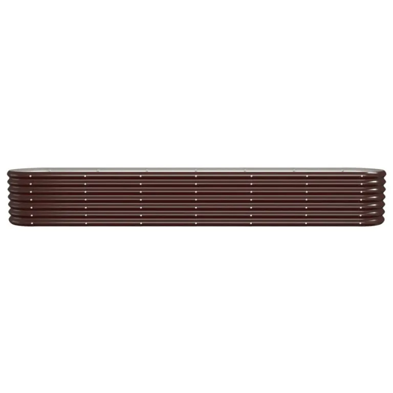 vidaXL Hochbeet, Wetterfestes Hochbeet für Garten Balkon Terrasse, Kräuterhochbeet zum Selber Bauen, Pflanzkasten aus Metall, Verzinkter Stahl Braun – Bild 5