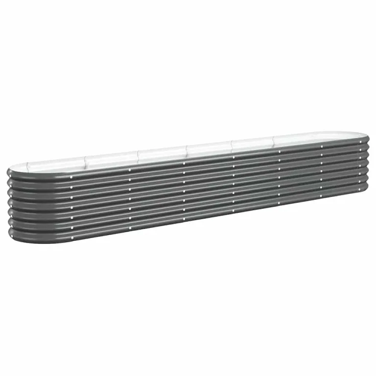 vidaXL Hochbeet, Wetterfestes Hochbeet für Garten Balkon Terrasse, Kräuterhochbeet zum Selber Bauen, Pflanzkasten aus Metall, Verzinkter Stahl Anthrazit – Bild 1
