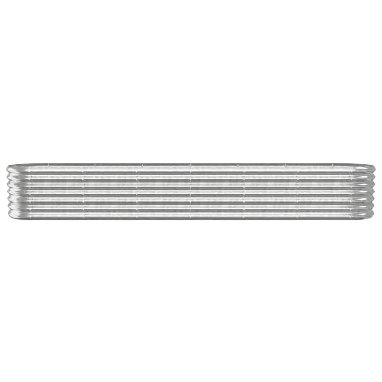 vidaXL Hochbeet, Wetterfestes Hochbeet für Garten Balkon Terrasse, Kräuterhochbeet zum Selber Bauen, Pflanzkasten aus Metall, Verzinkter Stahl Silbern – Bild 5