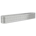 vidaXL Hochbeet, Wetterfestes Hochbeet für Garten Balkon Terrasse, Kräuterhochbeet zum Selber Bauen, Pflanzkasten aus Metall, Verzinkter Stahl Silbern - Thumbnail 1